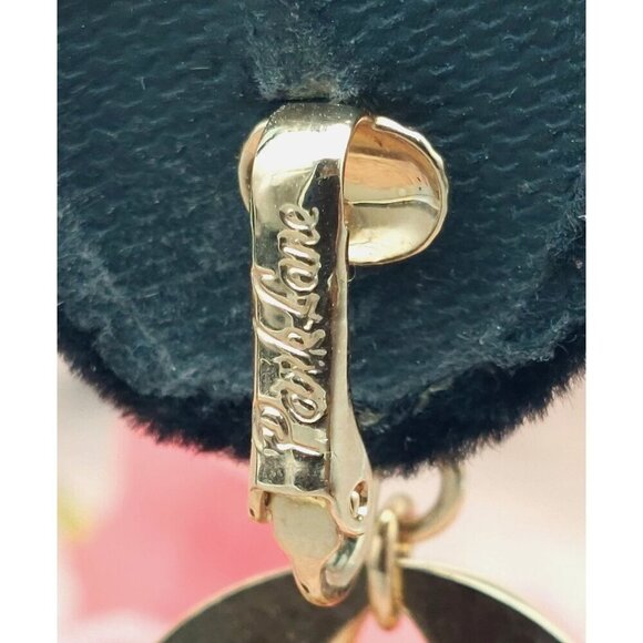 Vintage Park Lane Earrings Gold Tone Articulating 3-D Dangle Drop Clip On - Picture 9 of 10